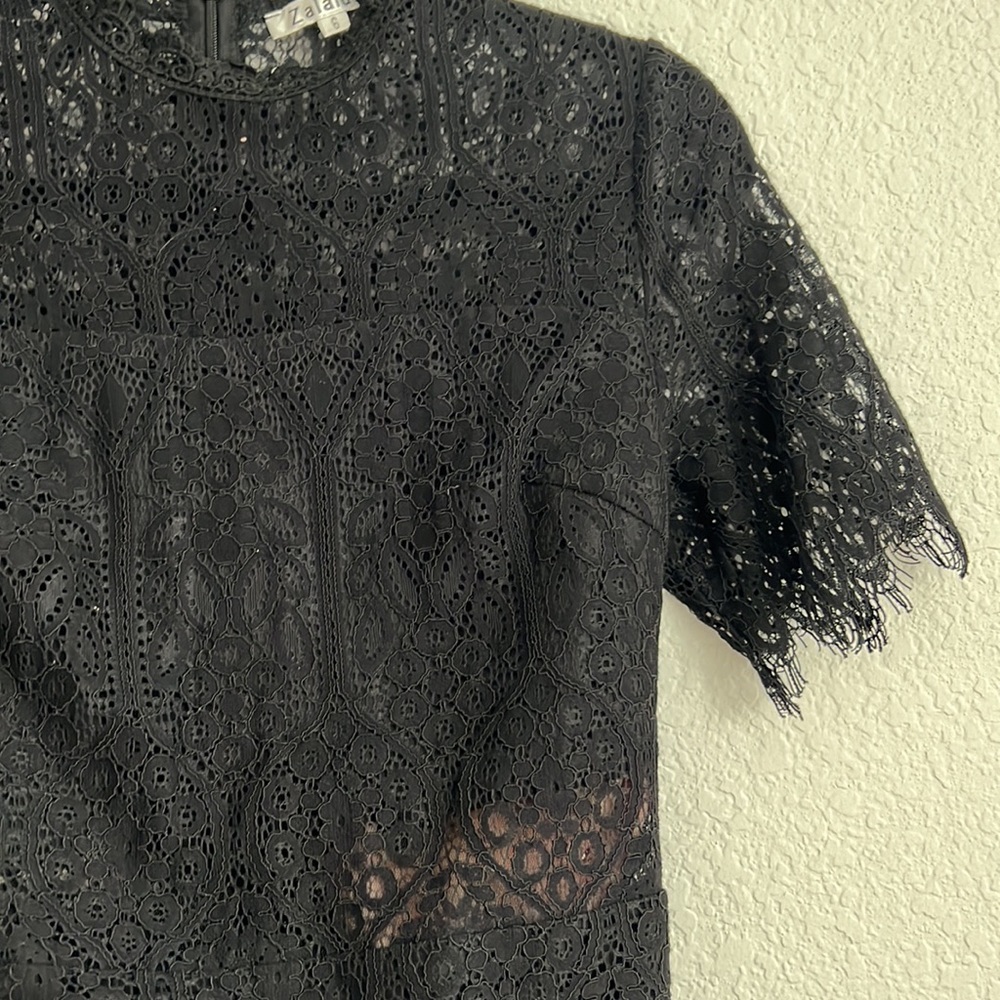 ZALALUS Black Lace MIDI Dress - Picture 6 of 7
